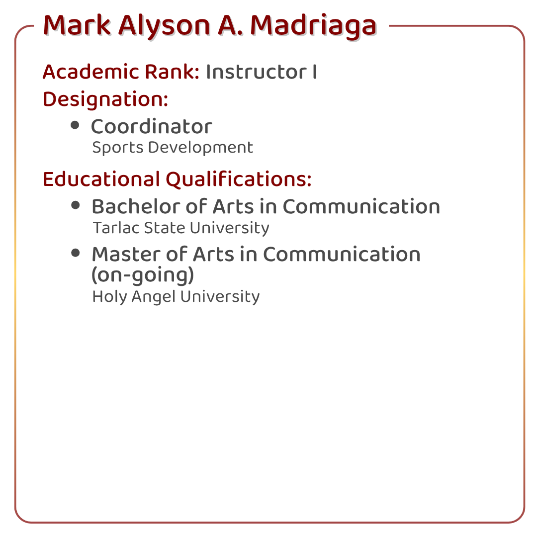 Madriaga, Aly